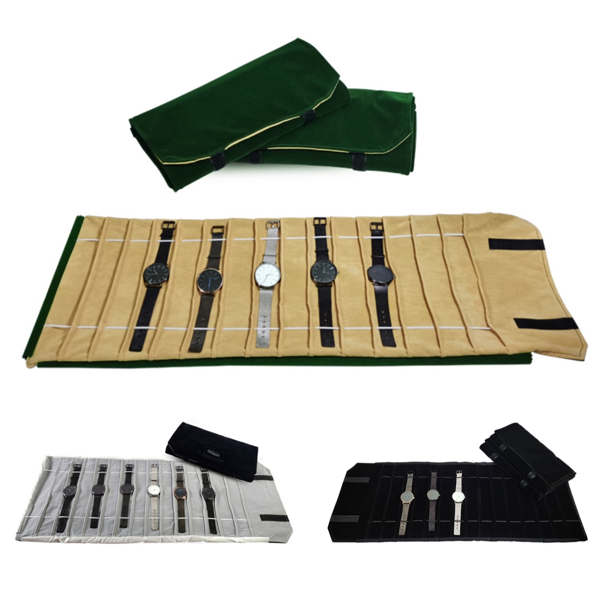 Velvet Ribbon Roll - Бархатная сумка для часов, держатель для