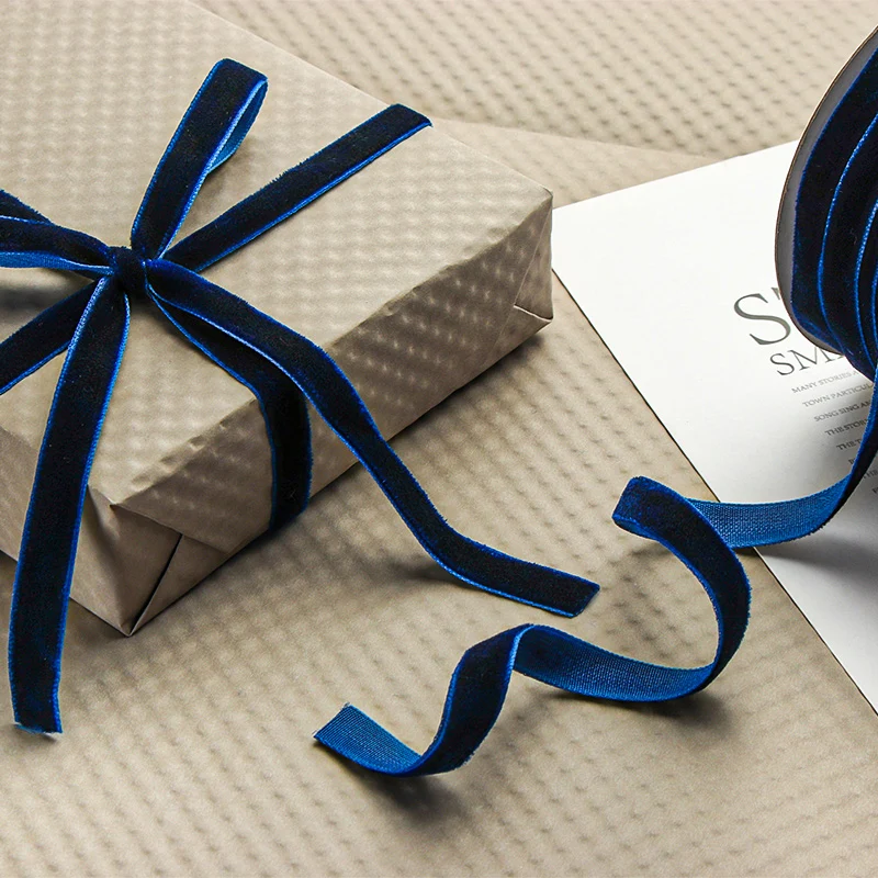 Velvet Ribbon Roll - 50 ярдов/рулон бархатной флокированной ленты для