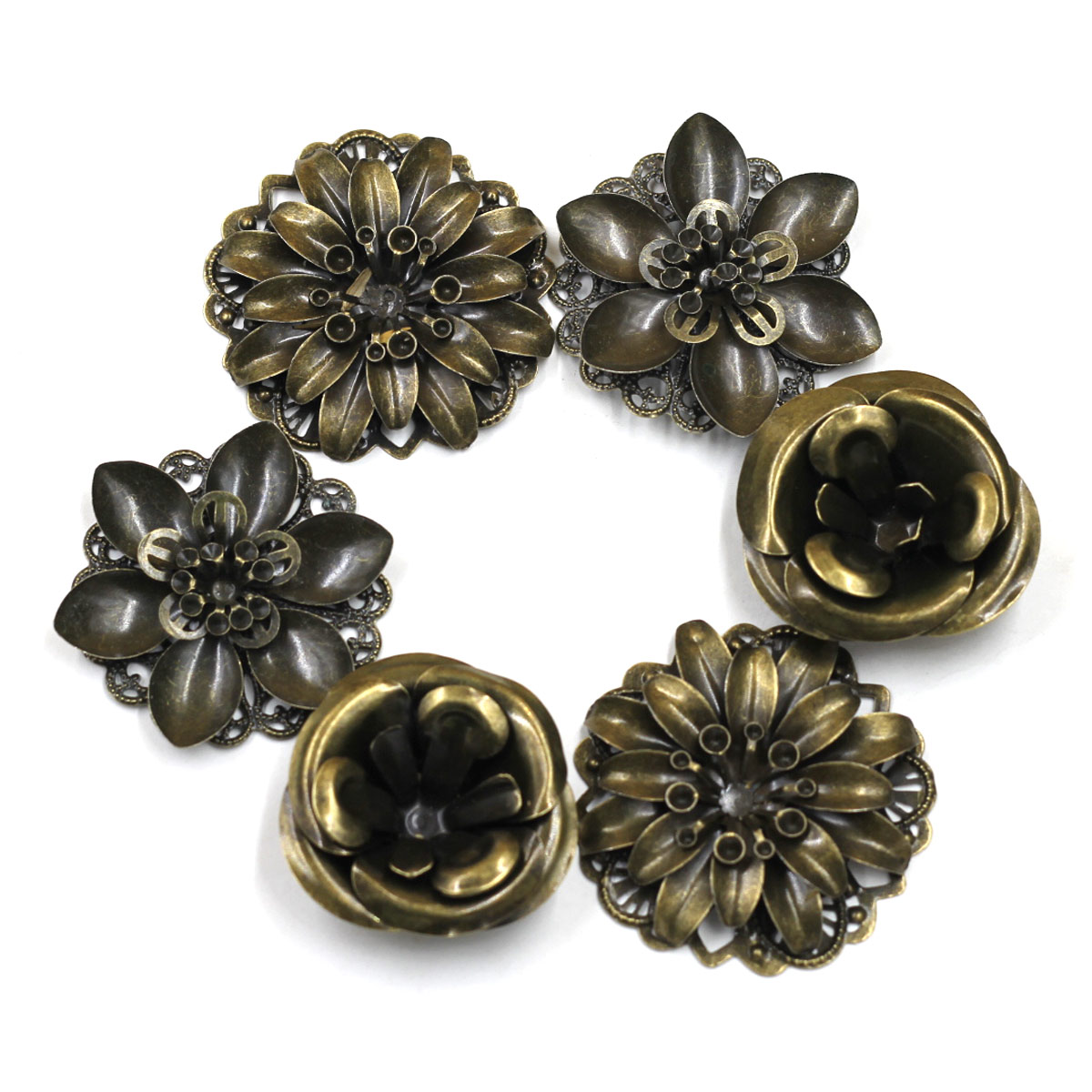 Embellishment Crafts - 6 шт. украшения, комбинированные цветочные узоры,