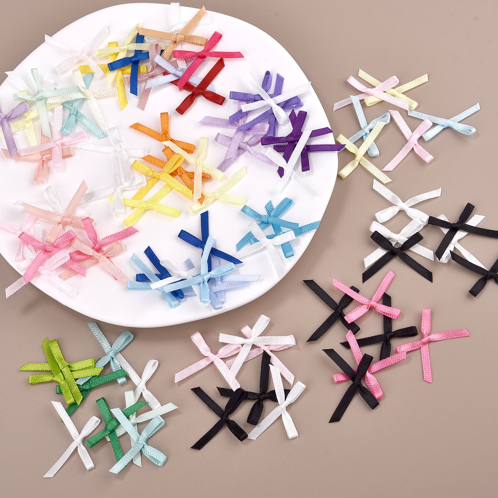 Christmas Craft Embellishment - 100 шт. 3 мм ленты, мини-атласные