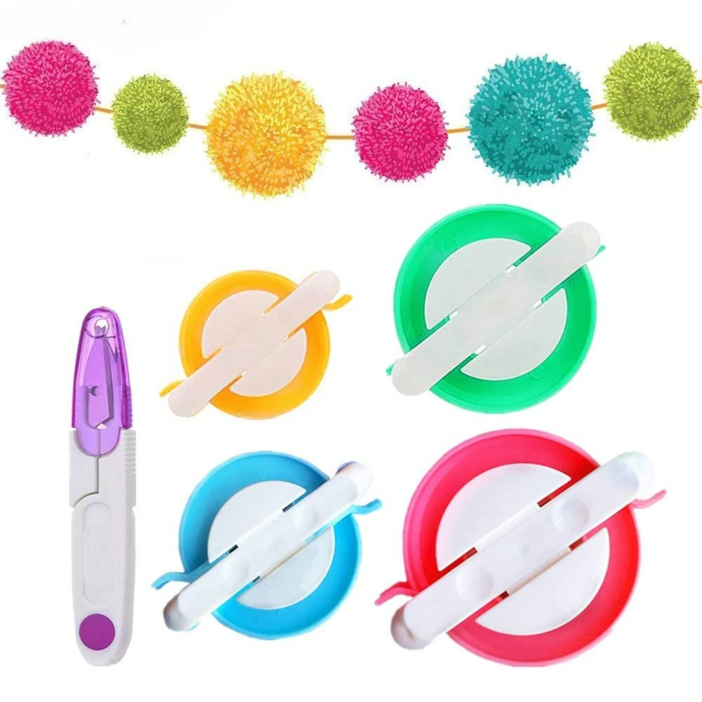 Pom Pom Maker Tool - Набор для изготовления помпонов 4 размера