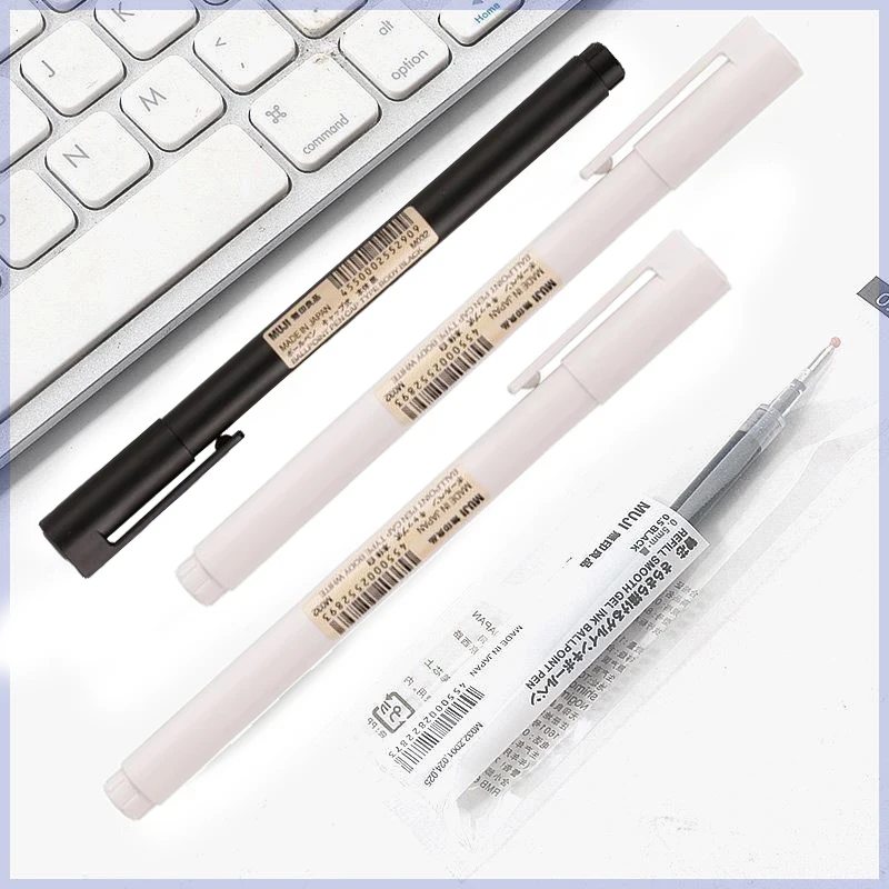 0,5 мм черная/белая гелевая ру – обзор и цена Muji Stationery Gel Pen