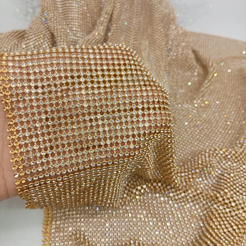 45x120 см блестящая золотая ос – обзор и цена Crystal Mesh Fabric