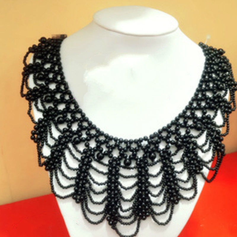 Новое колье с жемчужными бусин – обзор и цена Beaded Trim Fringe