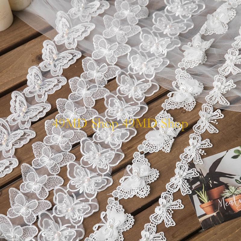 49MD 1 ярд бант для бабочки, в – обзор и цена Lace Ribbon Trim