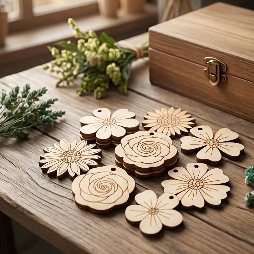 Набор из 50 деревянных срезов  – обзор и цена Easter Craft Embellishment Set