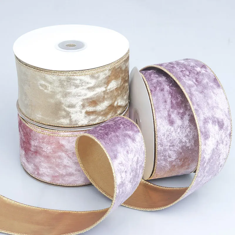 Двусторонняя бархатная металли – обзор и цена Velvet Ribbon Roll