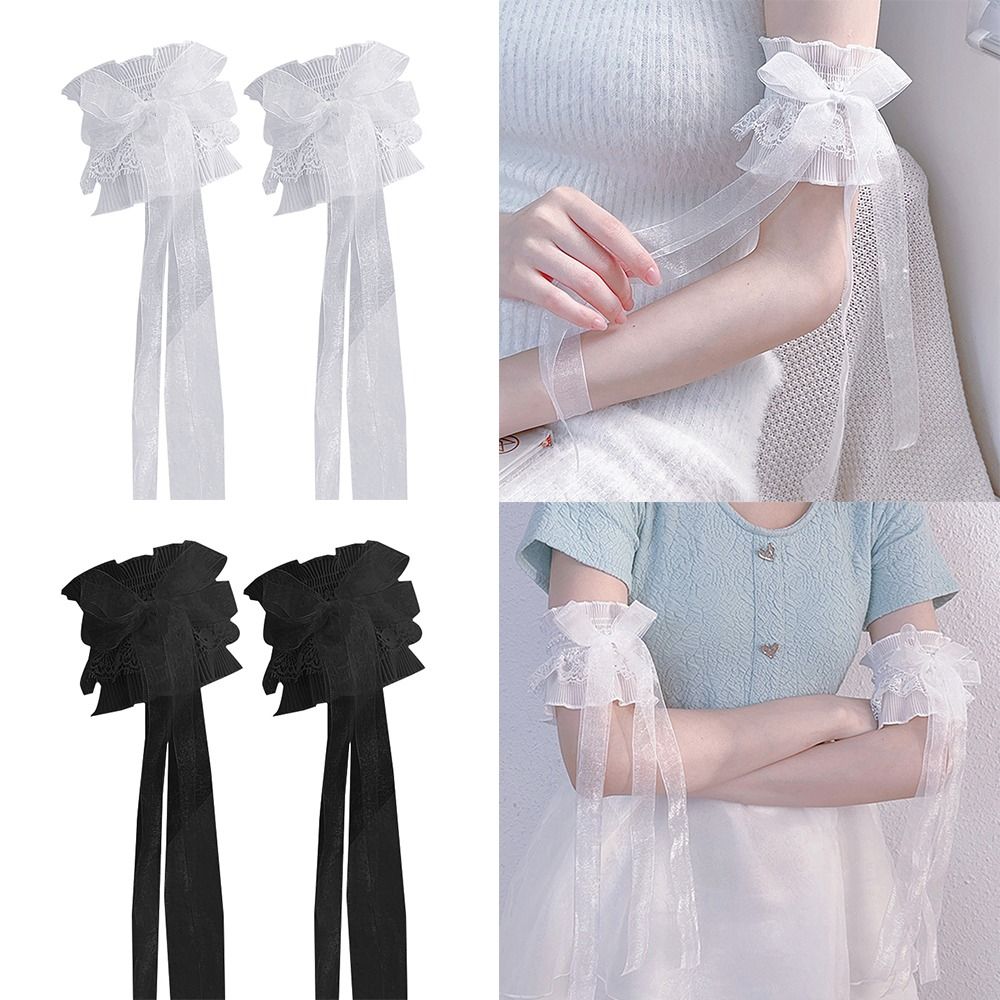 Нарукавники с бантом на руку э – обзор и цена Lace Ribbon Trim