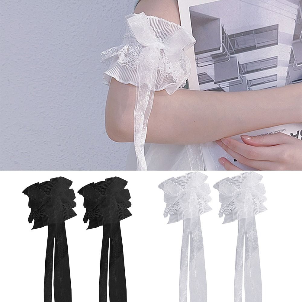 Нарукавники с бантом на руку э – обзор и цена Lace Ribbon Trim