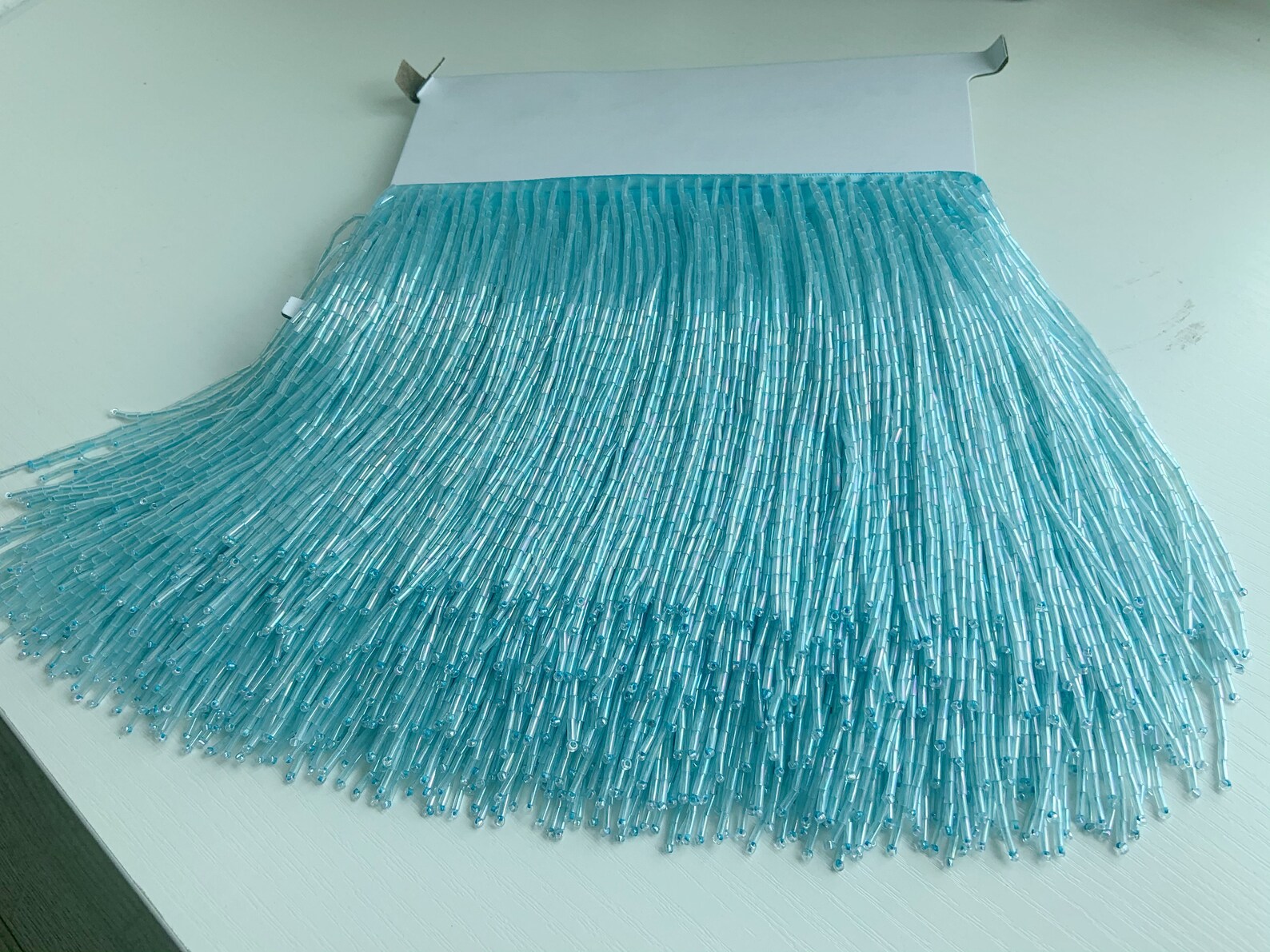 Отделка бахромой с голубыми бу – обзор и цена Beaded Trim Fringe