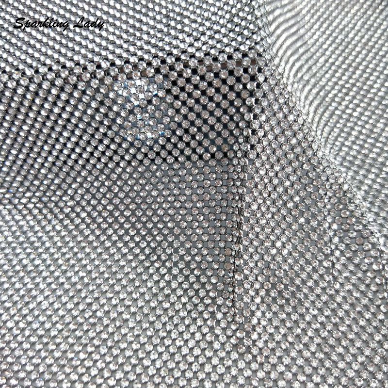 2 мм серебряная сетчатая ткань – обзор и цена Crystal Mesh Fabric
